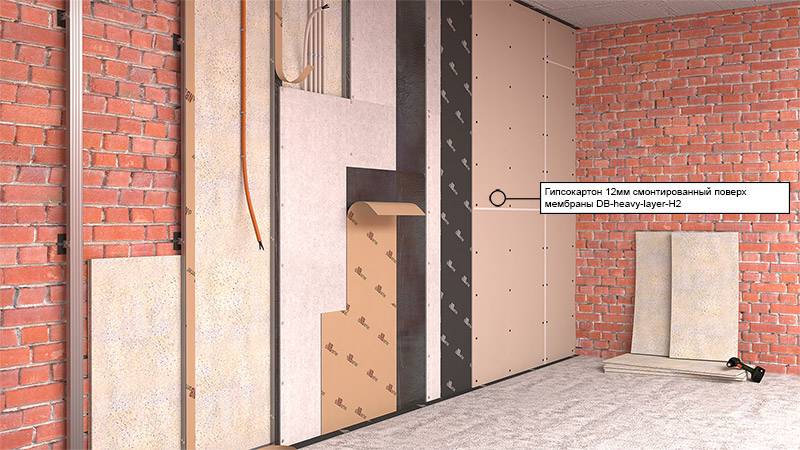Готовое решение для шумоизоляции стен домашнего кинотеатра (Шумоизоляция стен домашнего кинозала "Синема старт" от Dinbarrier)